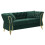 Divano in metallo e velluto verde con cuscini cm 162x83x77 1