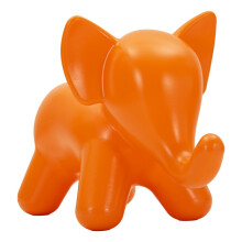 Sgabello elefante arancione in PE da esterno cm 864656
