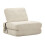 Poltrona letto in tessuto bouclè bianca compressa cm 80x100x80 1