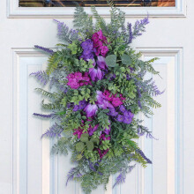 Artificial Teardrop Wreath for Front Door