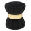Sgabello imbottito in tessuto nero Ø cm 40x44 1