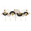 Appendiabiti in metallo multicolore con 5 ganci cm 73x6,5x30 1