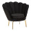 Poltrona in tessuto nera con gambe dorate cm 83x76x78 1