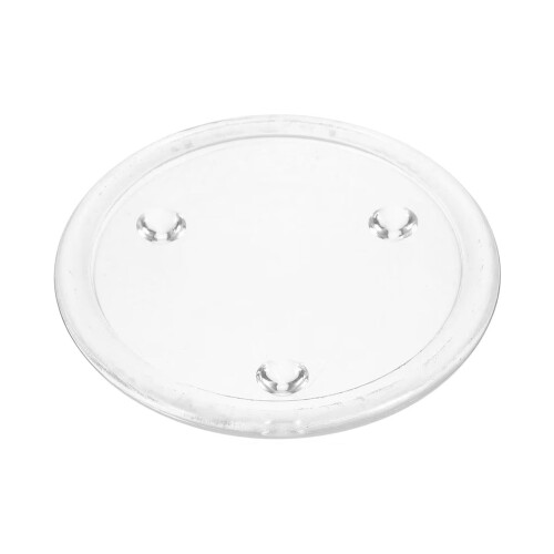 Klar rund glaslysfad – 12 cm