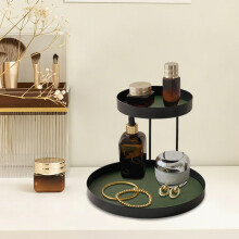Double-Layer Iron Storage Tray, 20x20x15.5cm
