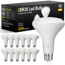 BR30LED-lampor, motsvarande 65 W, dimbara, E26, 12-pack