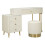 Toeletta in similpelle con pouf cm 120x40x75 1