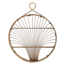 Bacheca da parete in rattan marrone cm 60,5x10,5x76