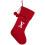 Red Embroidered Initial Christmas Stocking, 27x42cm 1