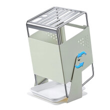 Support de cuisine rotatif en acier avec base-Blanc laiteux