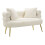 Divano 2 posti in metallo e tessuto bianco con cuscini cm 133x68x69 1