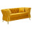 Divano in metallo e velluto senape con cuscini cm 162x83x76 1