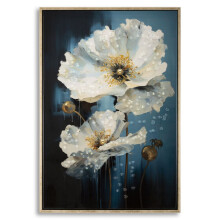 Dipinto su tela laccato con cornice cm 42x3,5x62