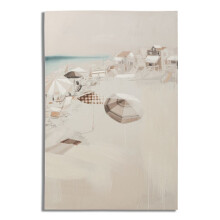 Stampa dipinta su tela spiaggia multicolore cm 80x3x120