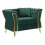 Poltrona in metallo e velluto verde con cuscino cm 104x83x77 1