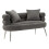 Divanetto 2 posti in metallo e velluto con cuscini cm 133x68x69 1