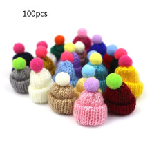 Mini bonnets tricotés pour les doigts, pour les loisirs créatifs (100 pièces/ensemble).