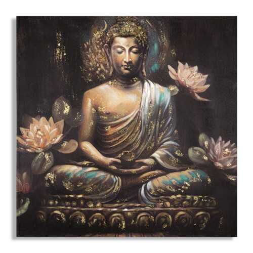 Dipinto su tela multicolore Buddha cm 100x3x100