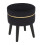 Sgabello in legno e velluto nero Ø cm 35x41 1