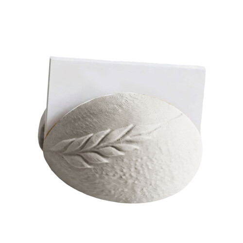 3D Printed Bread Shape Business Card Organizer-Milky white