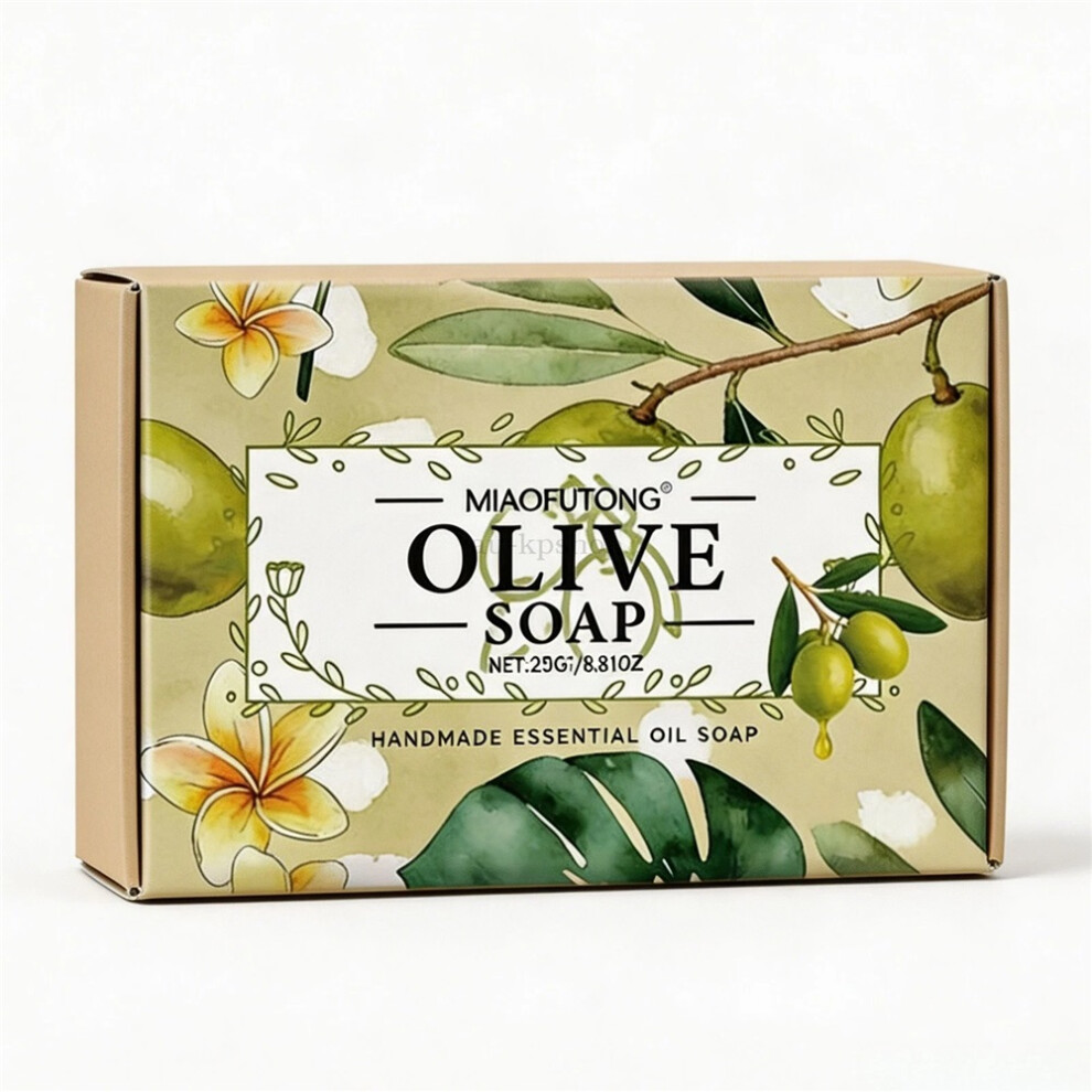 (Olive) Gentle Fruit Essential Oil Soap Bar 250g Long Lasting Fragrance Skin Clean