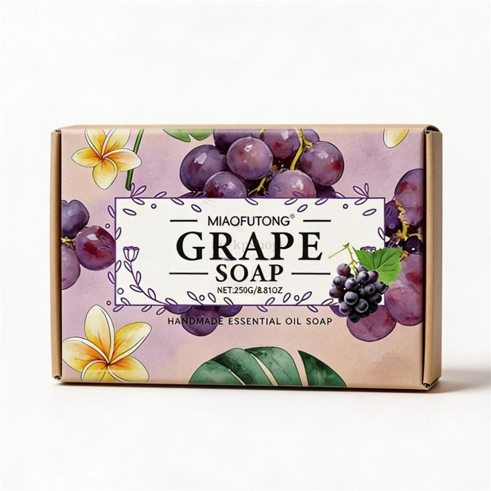 (Grape) Gentle Fruit Essential Oil Soap Bar 250g Long Lasting Fragrance Skin Clean