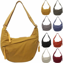 Dames nylon crossbodytas/hobotas met ritssluiting