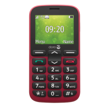 Doro 1380 2G Red Dual SIM Basic Phone with Large Buttons