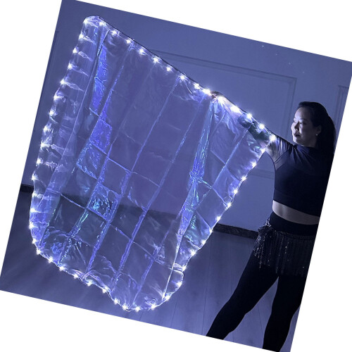 LED Praise Dance Flag with Extendable Pole, Semicircular