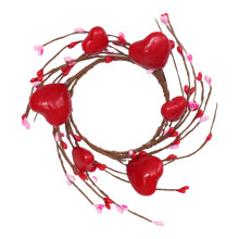 Valentine's Berry Candle Ring for Pillar Candles