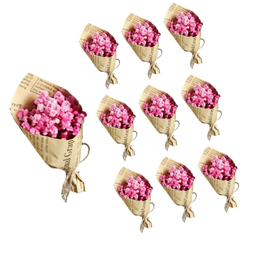 4 Inch Tall Dehydrated Flower Group With active dyes For-Pink