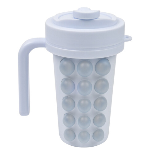 Food Grade Silicone Ice Cubes Tray With-Blue Handle design