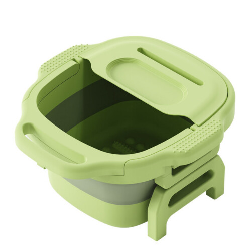 Unité de base pliable avec bol profond et face rainurée-Vert