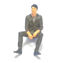 Detailed 1:64 Scale Sitting Figure Sculpture Sustainable-A.