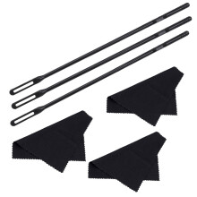 Flötenreinigungsset mit Reinigungsstab und Tuch Black