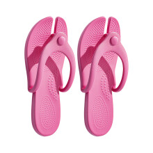 Men Women Flip Flops Foldable Detachable Beach-Rosy Red S