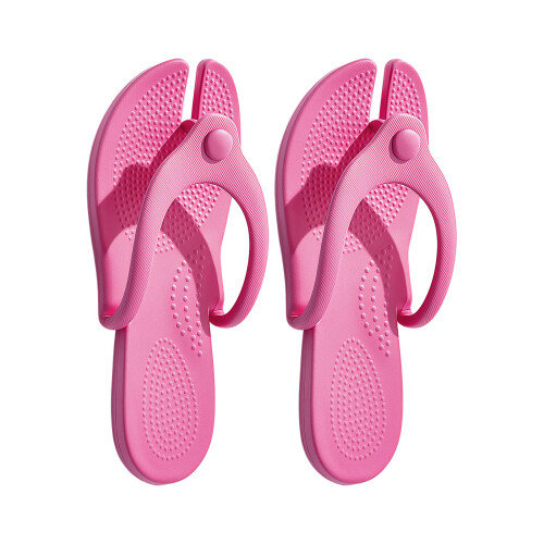 Lightweight Slip Resistant Foldable Flip Flops-Rosy Red S