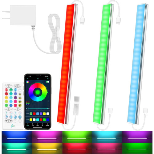 Set di 3 luci RGB sottopensile con app e telecomando
