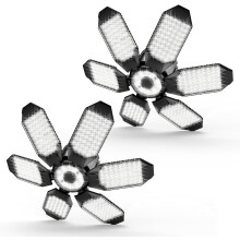 Solas Garáiste LED 2 Phacáiste 32000lm, 6500K, 6 Phainéal Inchoigeartaithe