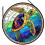 Pièce d'art de fabricant de verre coloré-25CM 12 1