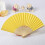 7in Silk & Bamboo Folding Fan for Women 1