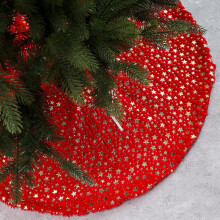 91 cm (36 inch) witte pluche kerstboomrok
