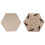 Beige zeshoekige stapstenen/tuinpadmarkeringen (6 stuks) 1