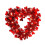 Heart-Shaped Valentine's Door Wreath with LED Lights 1