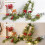 LED-kerstslinger met rode bessen en groene bladeren 2