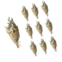 4 Inch Tall Dehydrated Flower Group With active dyes For-White