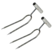 Premium Root Rakes Iron Handheld Cultivator With Two-2 pack
