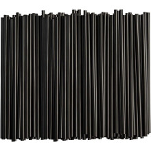 Cannucce di plastica nera da 7,75 pollici, confezione da 250 pezzi