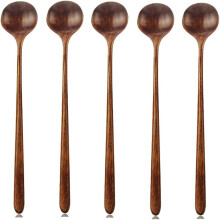 Set mit 5 langen Holzlöffeln im koreanischen Stil, 27,7 cm (10,9 Zoll)