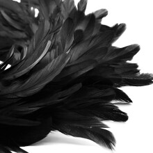 Black Feather Wreath 40cm Square